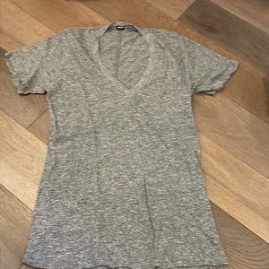 Monrow classic grey v neck